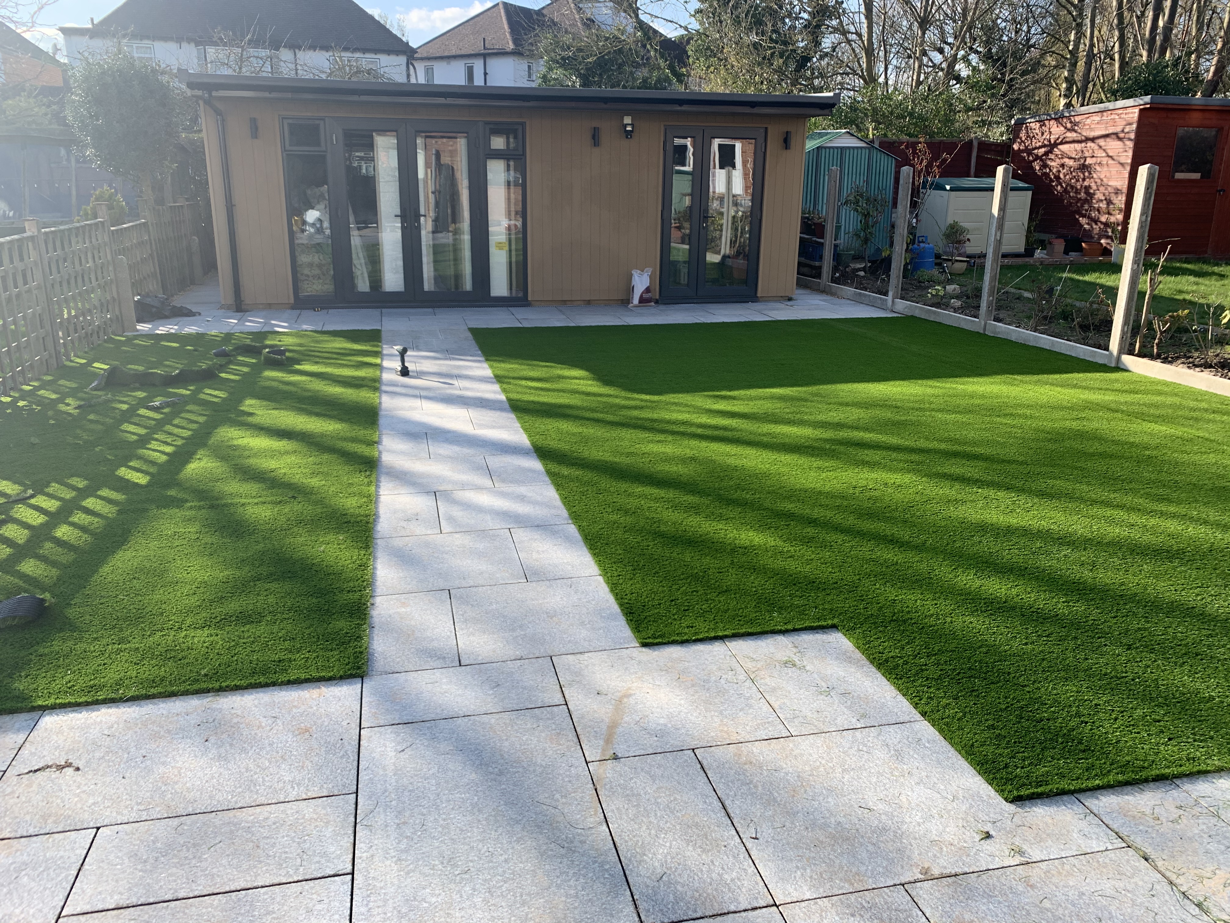 Nice new look of the garden with astro turf
