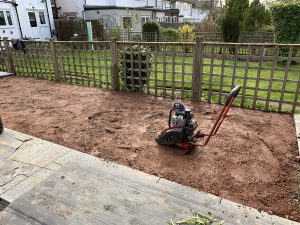 leveling the ground in the garden