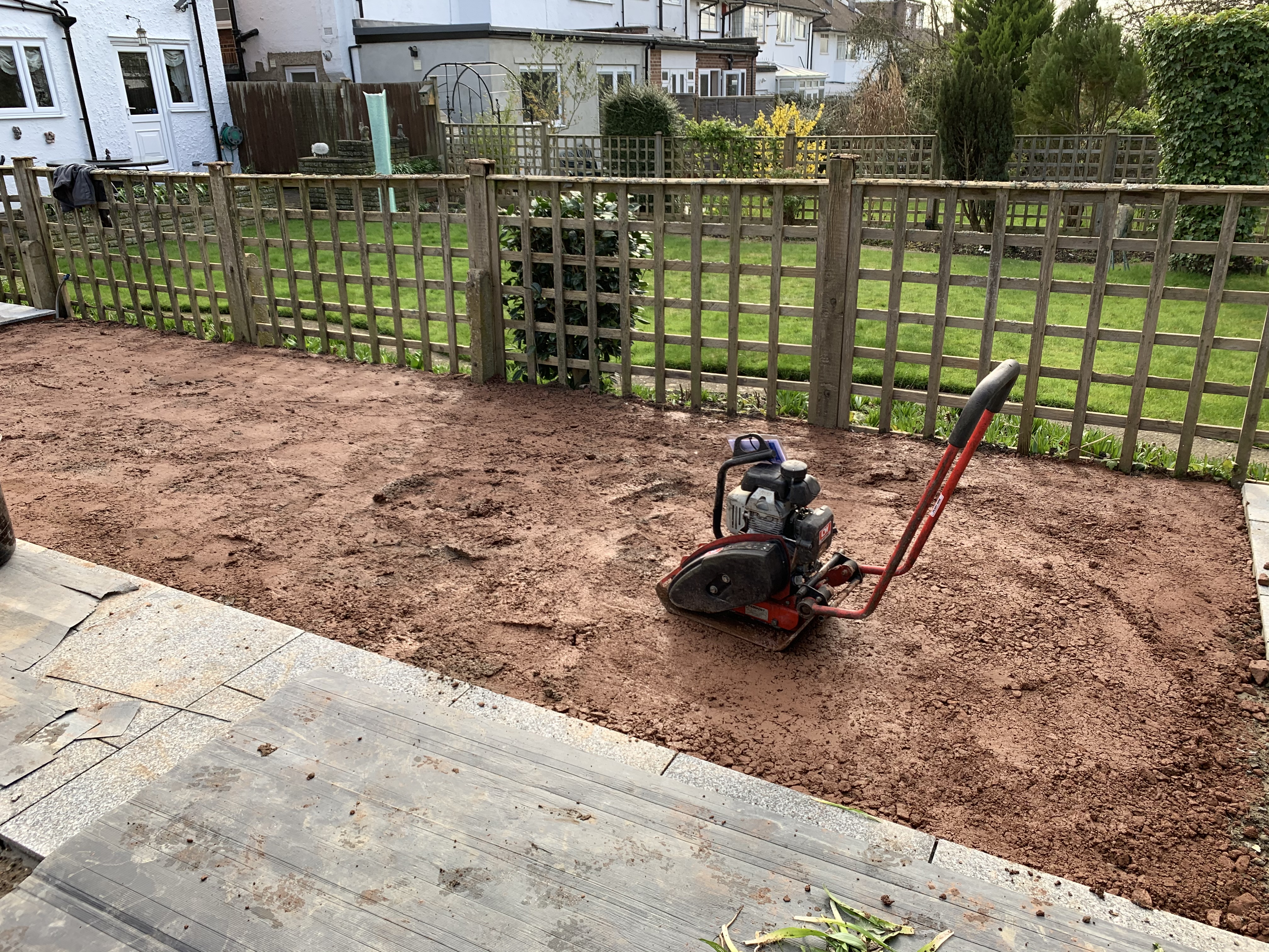 leveling the ground in the garden