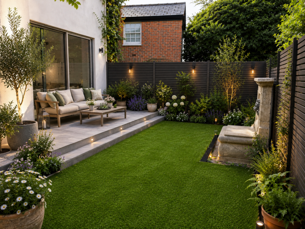 Turfing in London in back garden