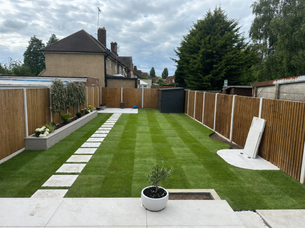 New turf project in London and new fence