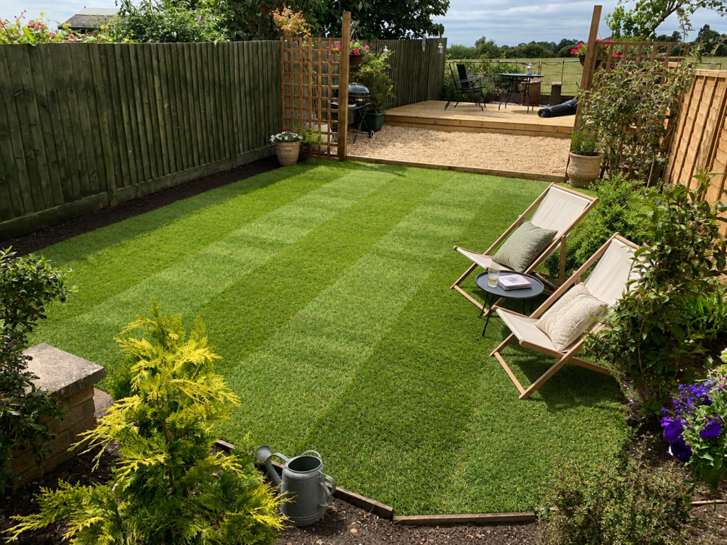 Fresh turf in summer